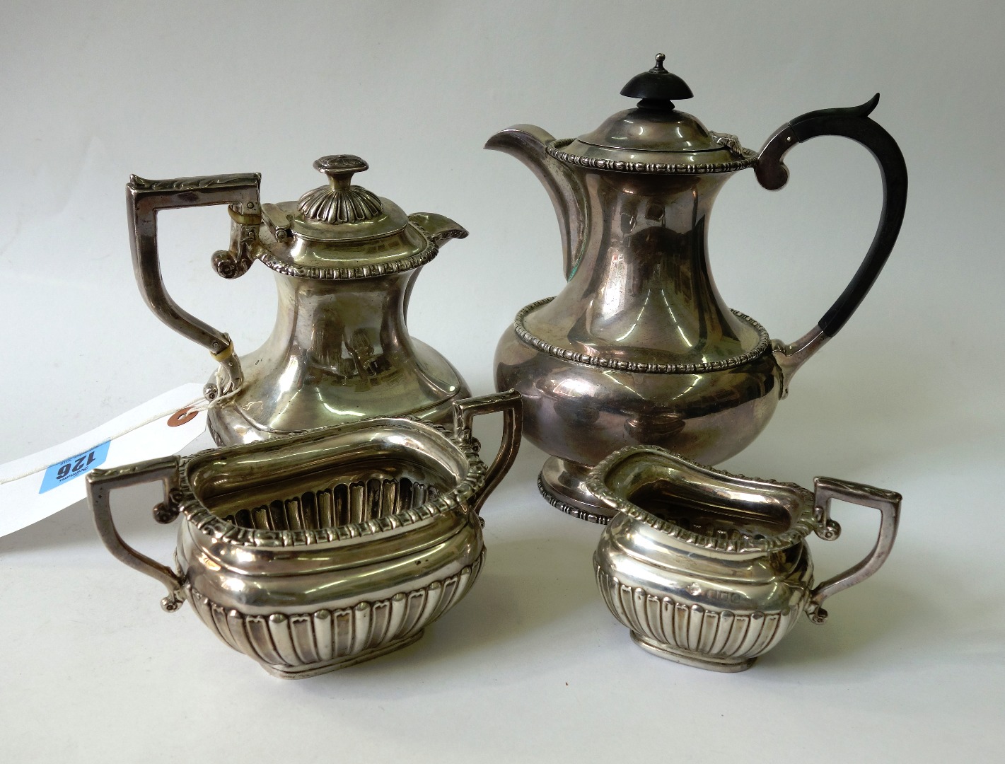 Appraisal: A bachelor's late Victorian silver four piece tea service Horace