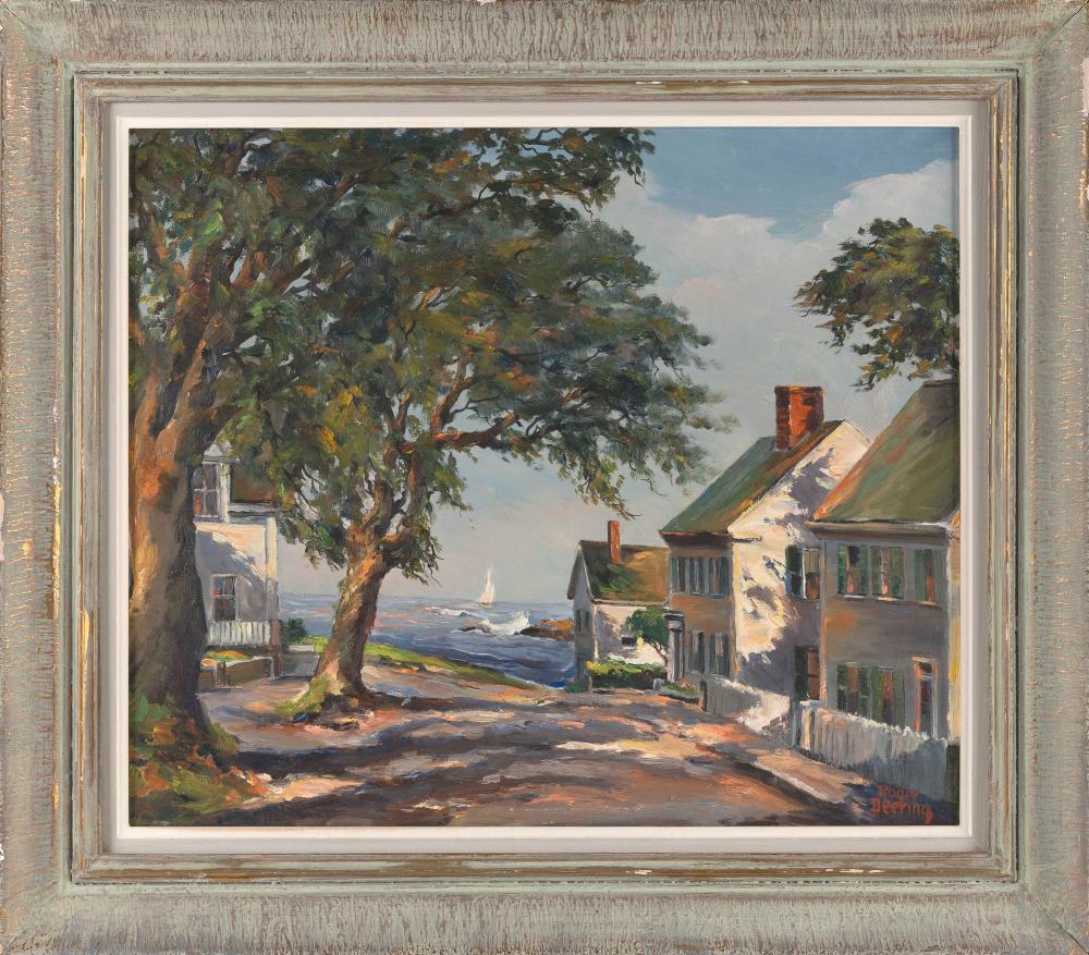 Appraisal: ROGER DEERING MAINE - PLEASANT SAILING CAPE ANN OIL ON