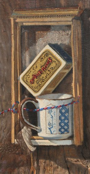 Appraisal: SEMPLE John Paulus American - ''White Cup Tromp l'oeil'' Oil