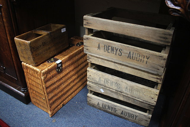 Appraisal: A TWO DIVISION BOX inscribed 'East Devon Shell Fish' together