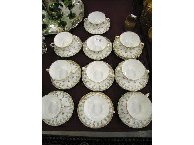 Appraisal: Imperial Crown China Cream Soups Saucers elegant floral gold