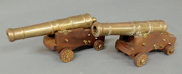 Appraisal: - Two brass -pound cannon models from the U S