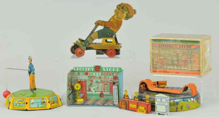 Appraisal: GROUPING OF TIN TOYS Varied lot of popular lithographed tin