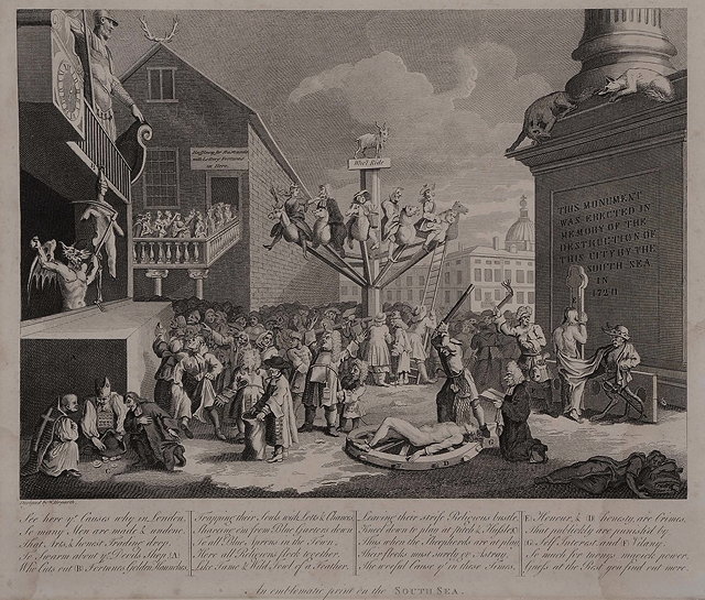 Appraisal: A MONOCHROME PRINT by William Hogarth entitled 'An Emblematic Print