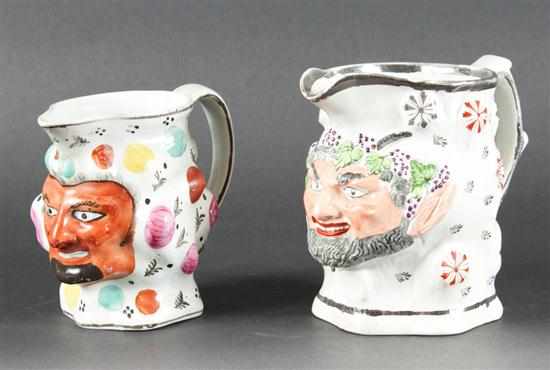 Appraisal: Two Staffordshire pearlware Bacchus jugs first quarter- th century with