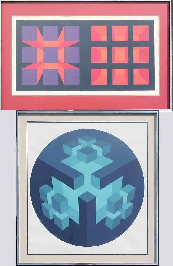 Appraisal: HALSEY Brian American - pieces to include ''Alpha-Omega II'' Serigraph