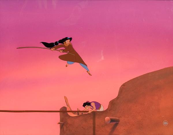 Appraisal: A Walt Disney celluloid from Aladdin gouache on celluloid depicting