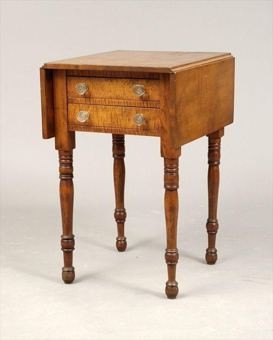 Appraisal: Late Federal Maple Drop-Leaf Work Table x x in