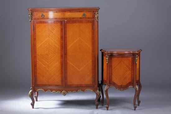 Appraisal: LOUIS XV STYLE ROSEWOOD INLAID AND PARCEL-GILT DRESSER AND SIDE