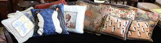 Appraisal: lot of Throw pillows some decorated with penguins others with