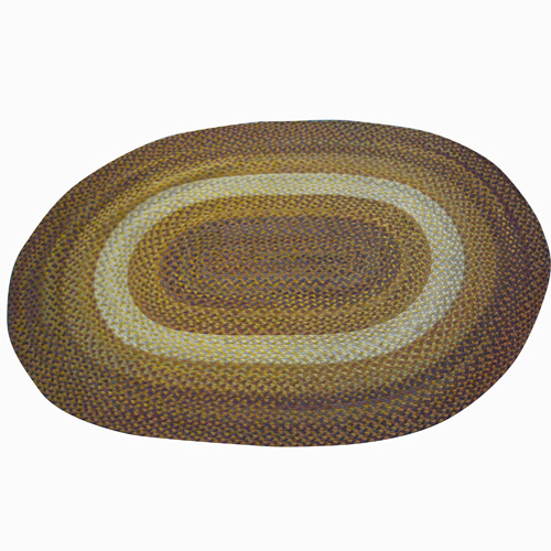 Appraisal: Roomsize orange braided rug