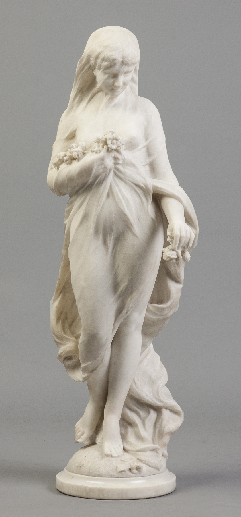 Appraisal: Orazio Andreoni Italian th cent Carved Marble of a Vestal