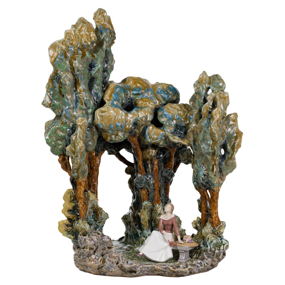 Appraisal: LLADRO ENCHANTED GLADE FIGURINESigned by sculptor decorator and limited edition