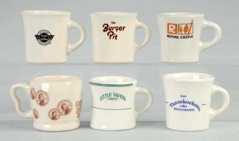 Appraisal: Lot of Roadside Food Mugs Description Circa s Early and