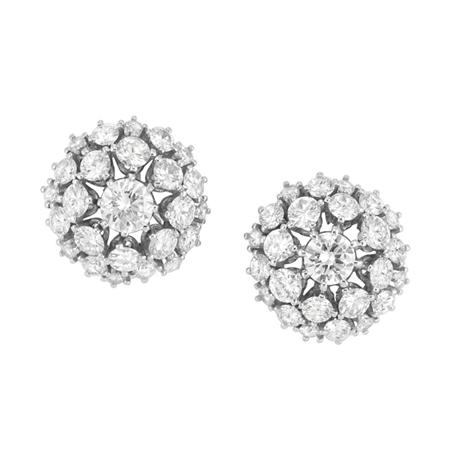 Appraisal: Pair of Diamond Earclips Estimate -