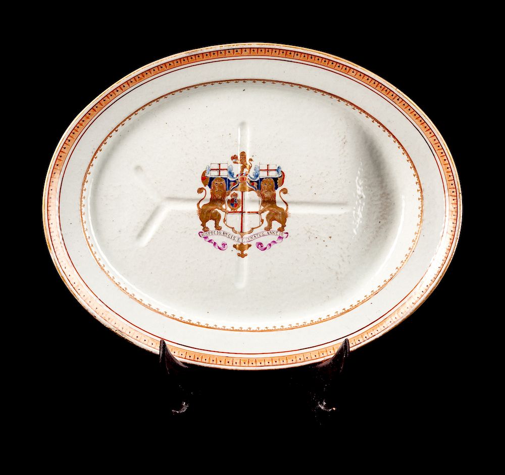 Appraisal: A Chinese Export Porcelain Armorial Well and Tree Platter A