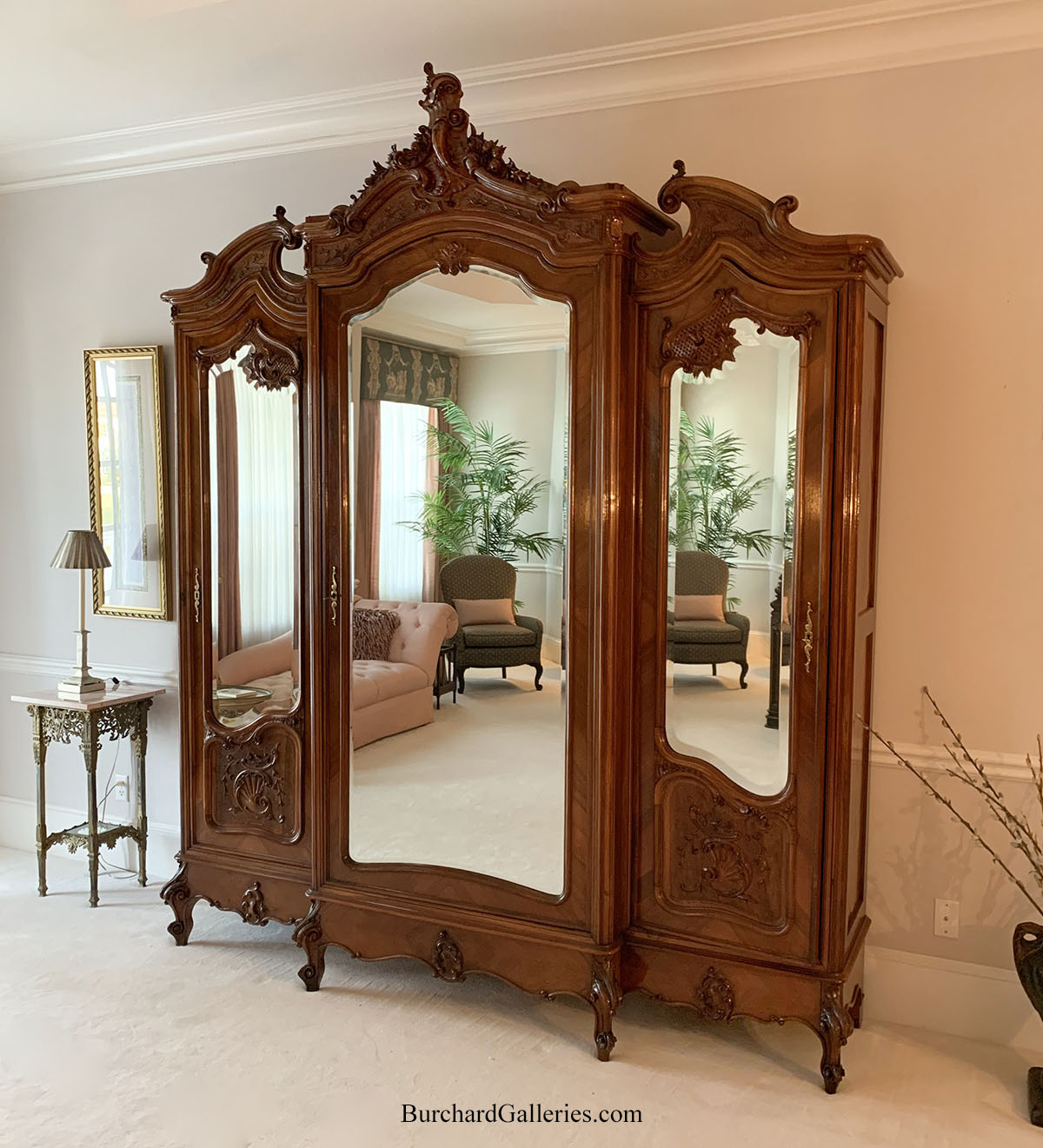 Appraisal: FRENCH LOUIS XV STYLE DOOR ARMOIRE door armoire in the