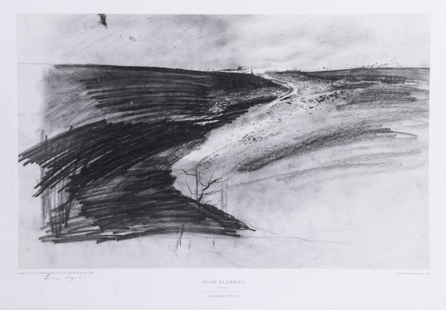 Appraisal: ANDREW NEWELL WYETH PA ME - Snow Flurries collotype print