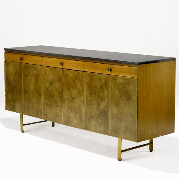 Appraisal: PAUL McCOBB CALVIN Credenza with granite top over three drawers