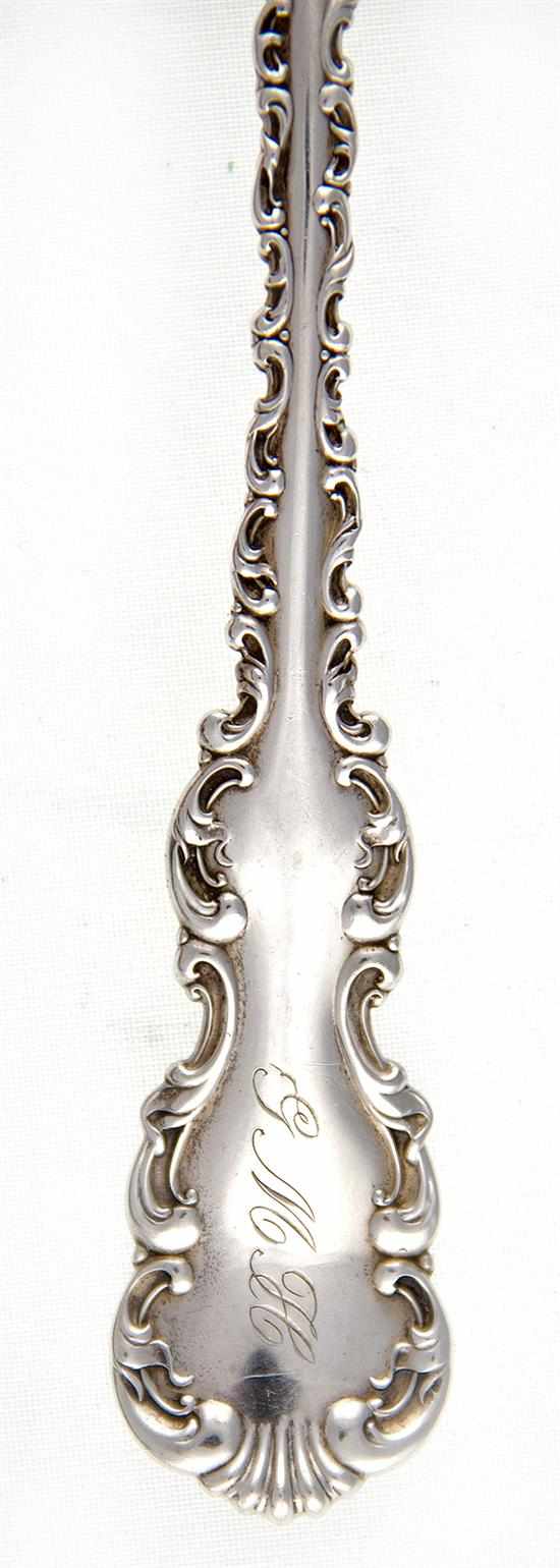 Appraisal: Whiting Louis XV pattern sterling serving pieces New York circa