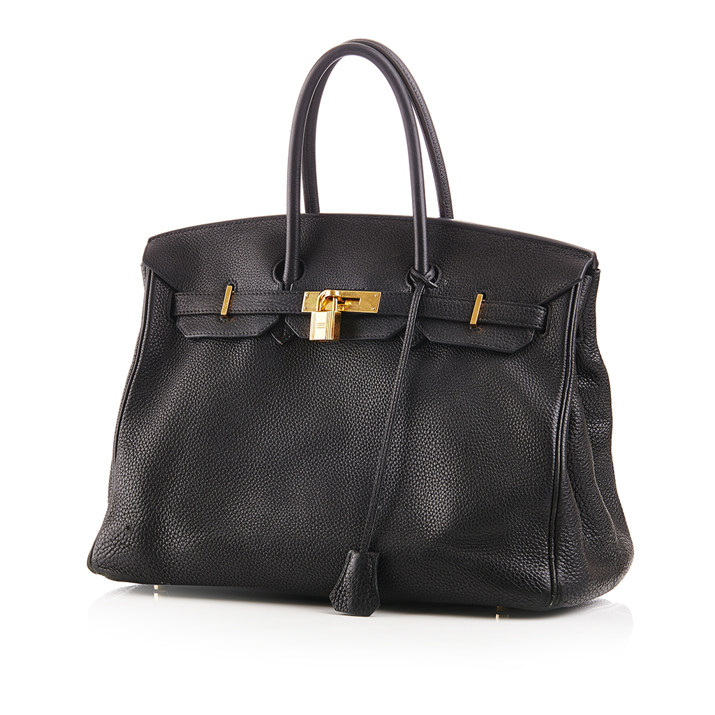 Appraisal: HERMES- Togo leather cm Birkin bag the black togo leather