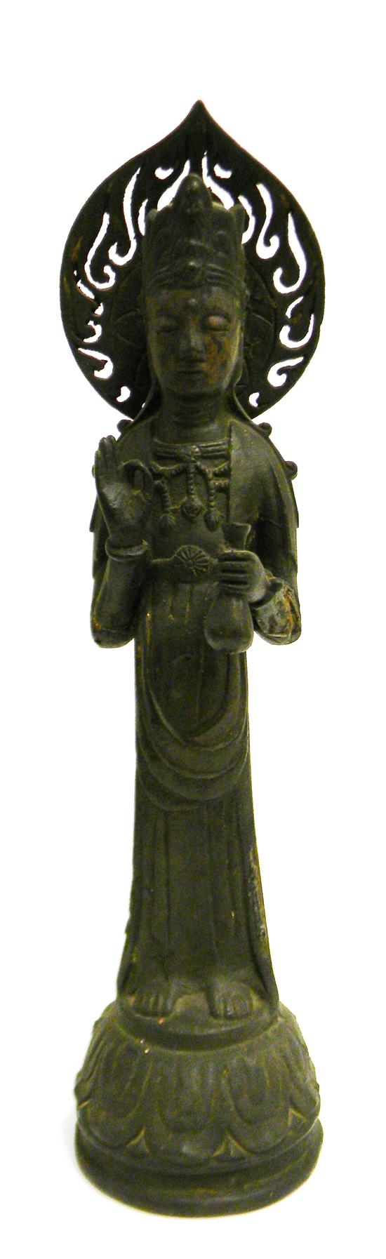 Appraisal: ASIAN th C or earlier Japanese standing Acoye Guanyin figure