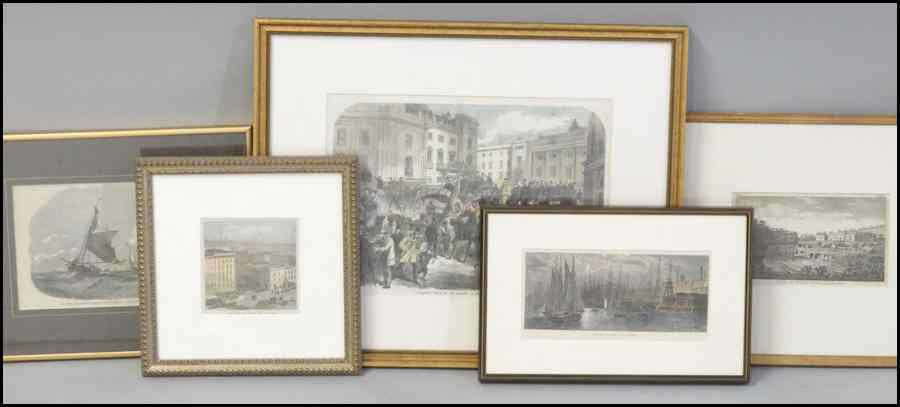 Appraisal: GROUP OF EIGHT FRAMED ASSORTED ENGRAVINGS Various sizes subjects and