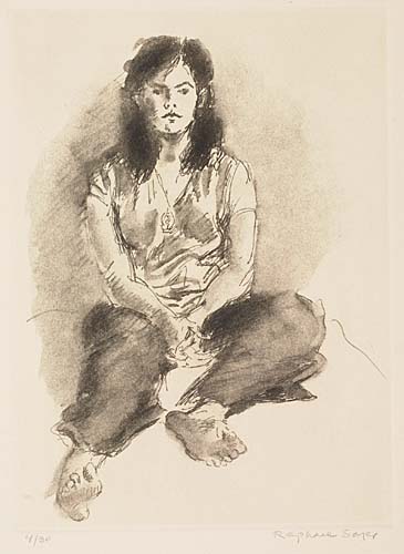 Appraisal: RAPHAEL SOYER Group of etchings Seated Female Nude Standing Woman