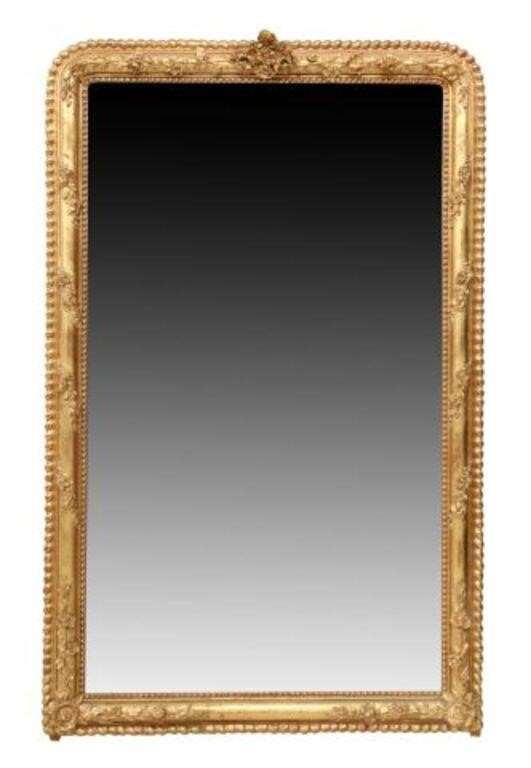 Appraisal: French Louis Philippe period giltwood and gesso mirror th c