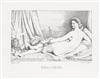 Appraisal: JEAN-AUGUSTE-DOMINIQUE INGRES Odalisque Lithograph on cream wove paper x mm