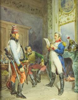 Appraisal: Watercolor Jean Louis Ernest Meissonier Jean Louis Ernest Meissonier French