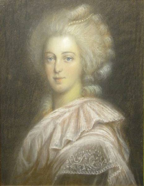 Appraisal: French School A portrait of a lady in a pink