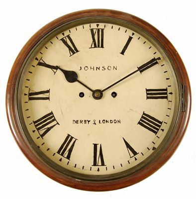 Appraisal: A mahogany cased striking wall clock with a twin fusee