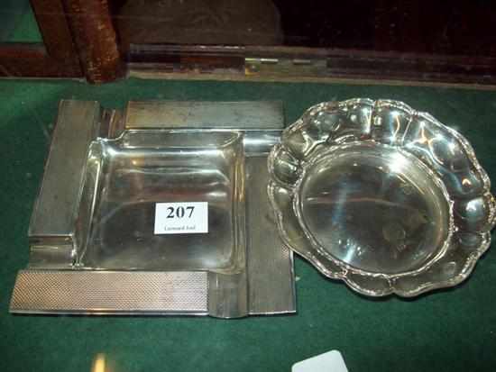 Appraisal: A VICTORIAN STERLING SILVER BOWL AND A DUNHILL ART DECO