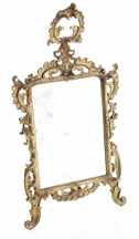 Appraisal: Continental Rococo giltwood mirror th century rocaille designs surround molded