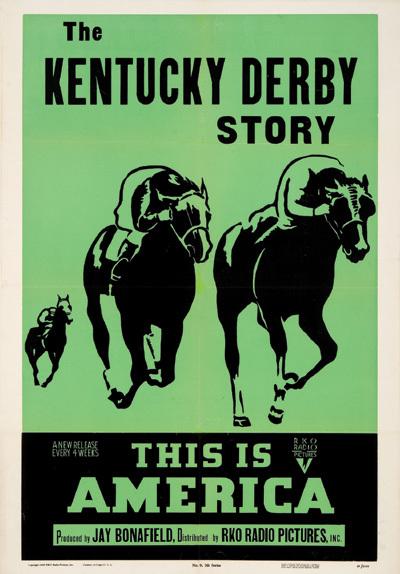 Appraisal: ANONYMOUS THE KENTUCKY DERBY STORY lithograph in colours original US