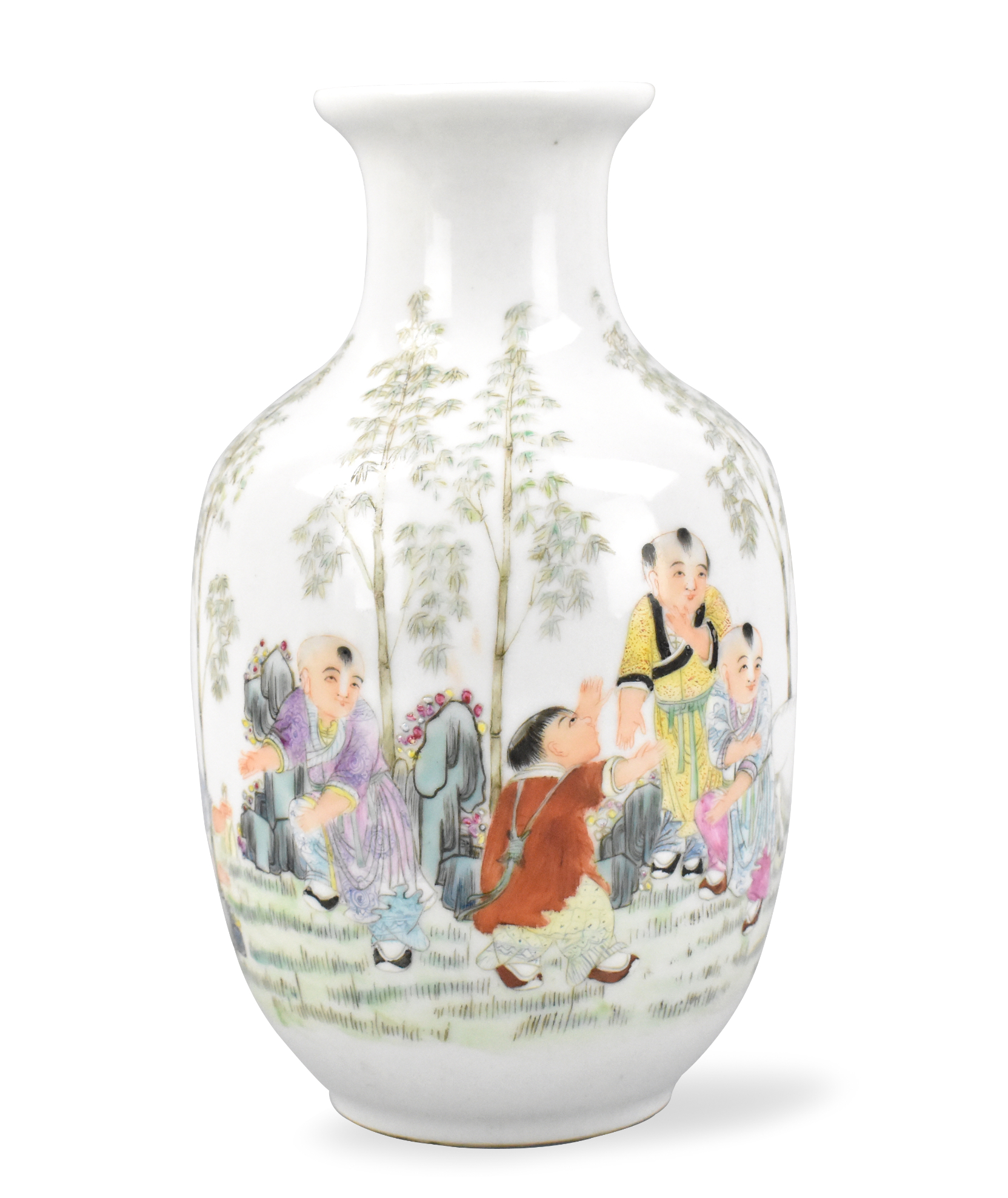 Appraisal: A Chinese famille rose vase with children playing in the