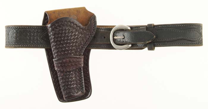 Appraisal: AL FURSTNOW LEFT HAND BASKETWEAVE SINGLE LOOP HOLSTER Made for