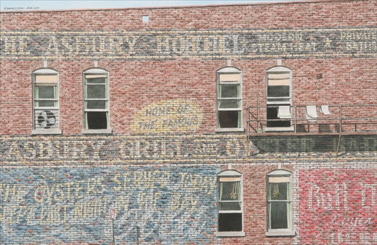 Appraisal: DANA FORRESTER American th century ASBURY HOTEL signed lower left