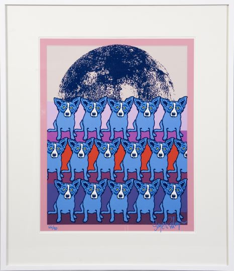 Appraisal: George Rodrigue American Louisiana Contemporary Codex Blue Dog silkscreen in