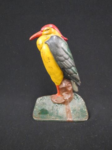 Appraisal: Antique Figural Cast Iron Doorstop of a Bird original paint