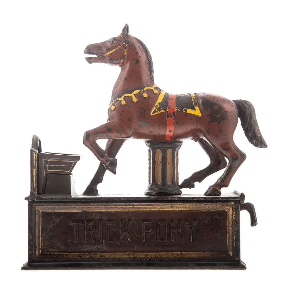 Appraisal: Trick Pony Cast Iron Mechanical Bank Dated by Shepherd Hardware