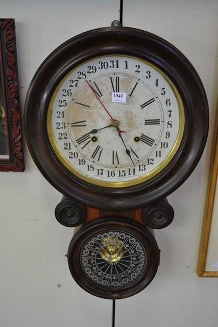 Appraisal: ANSONIA CALENDAR WALL CLOCK