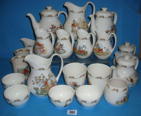 Appraisal: Collection of Royal Doulton Bunnykins Nursery ware Comprising Various three