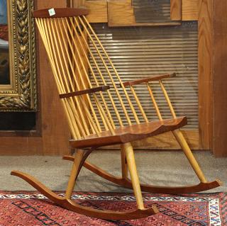 Appraisal: Thomas Moser rocking chair Thomas Moser rocking chair having a