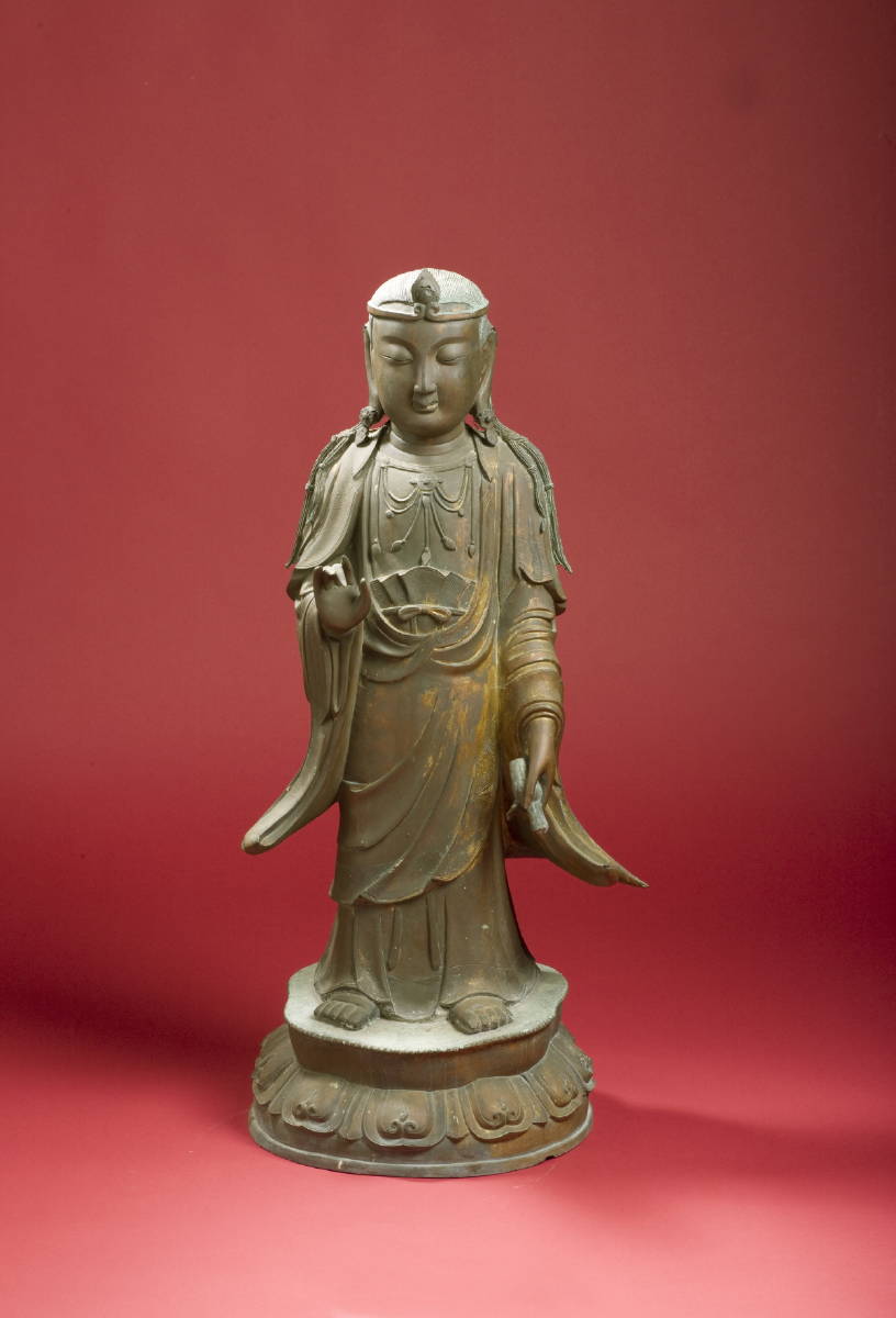 Appraisal: CHINESE BRONZE FIGURE A DEITY Height inches