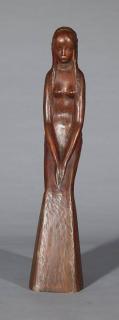 Appraisal: Charles Haag wood sculpture Charles Haag American - - ''Reverence''-