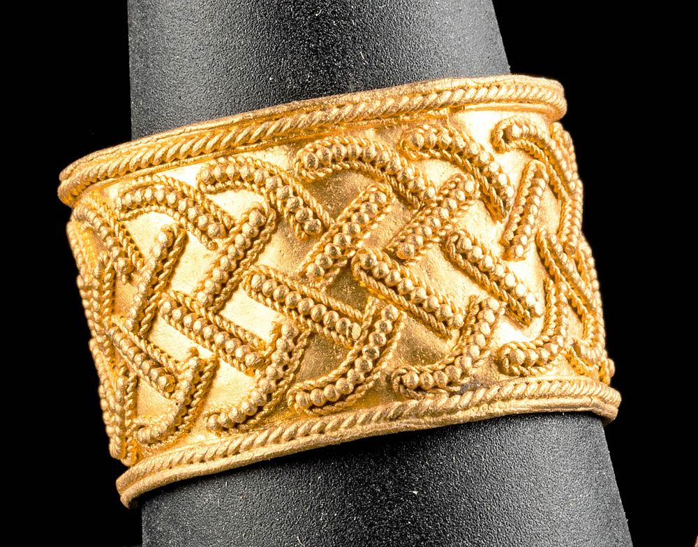 Appraisal: th C Viking Gold Filigree Ring Northern Europe Viking ca