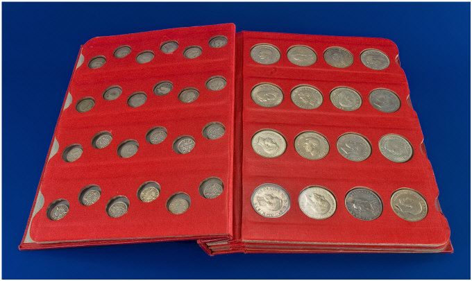 Appraisal: Album Containing a Collection of Silver Coins Including silver crowns