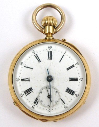 Appraisal: ANTIQUE POCKET WATCH Swiss c having a stem wind movement